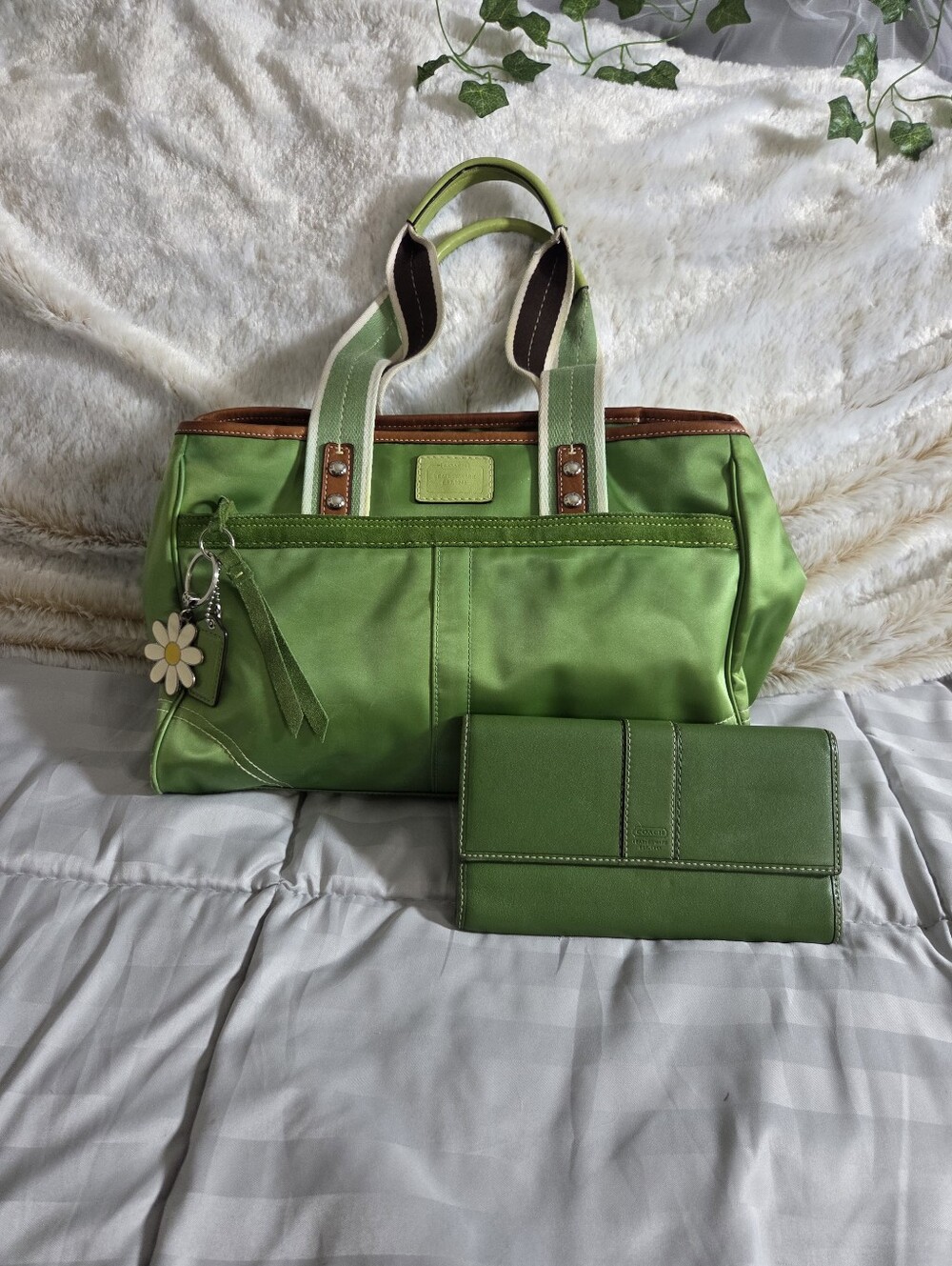 Coach Hampton Tote Bag with Matching Wallet